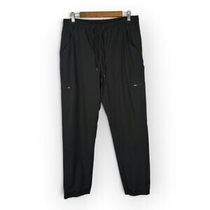 Eddie Bauer Womens 12 Black Fleece Lined Cargo Jogger Pants Outdoor Travel